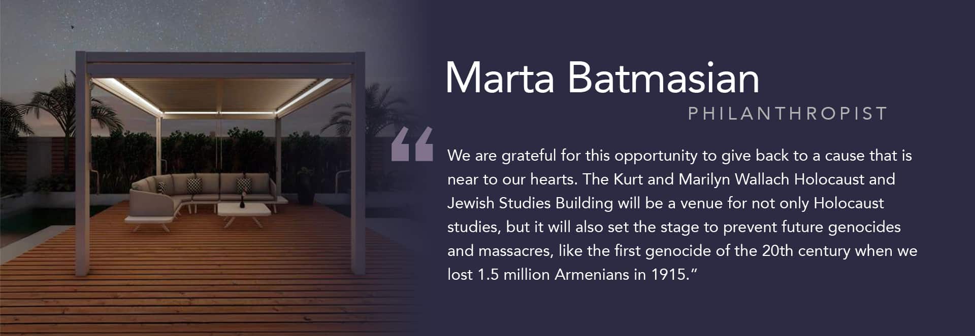 Rendering of outdoor sofa and coffee table.