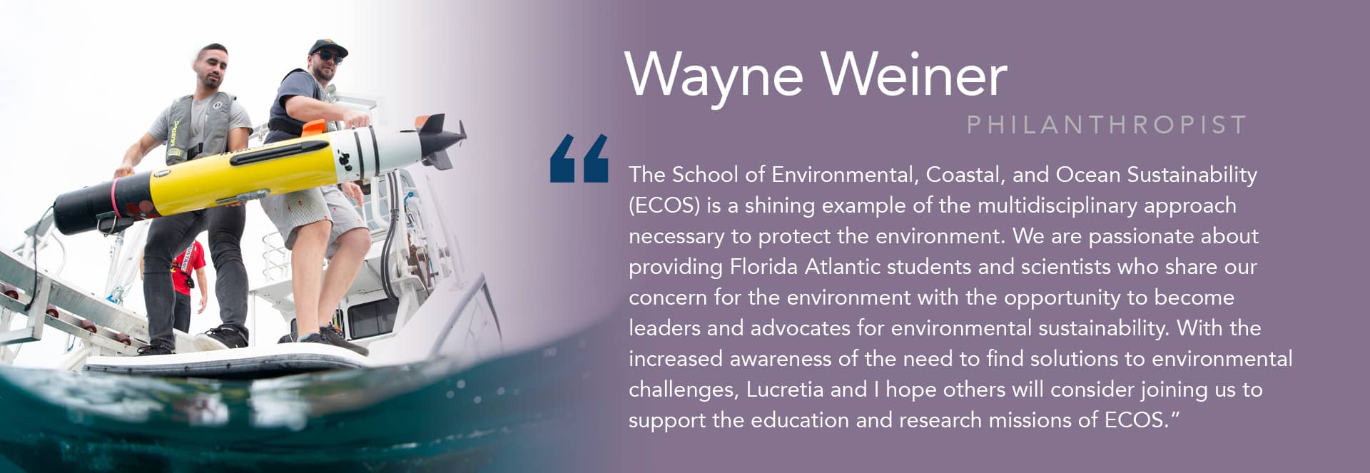 Students of The School of Environmental, Coastal, and Ocean Sustainability.