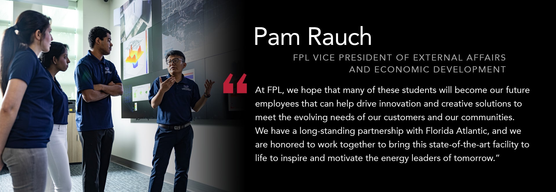 Students learning from FPL Employee