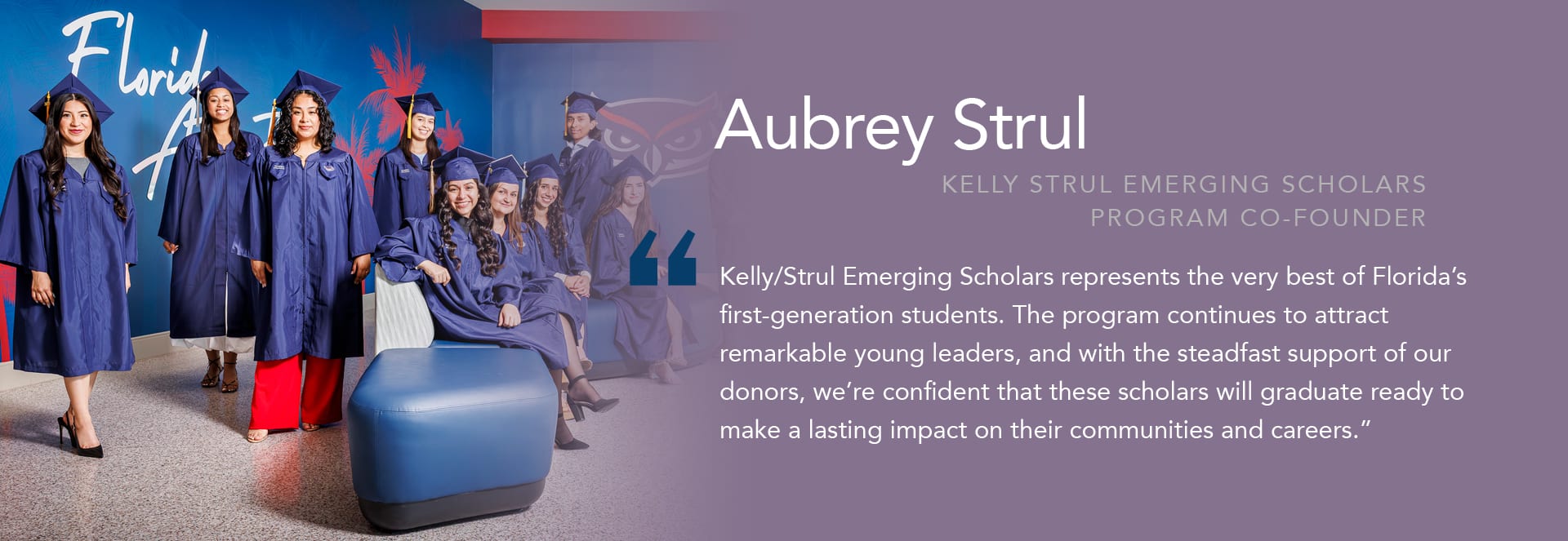 Kelly Strul graduates in cap and gown.