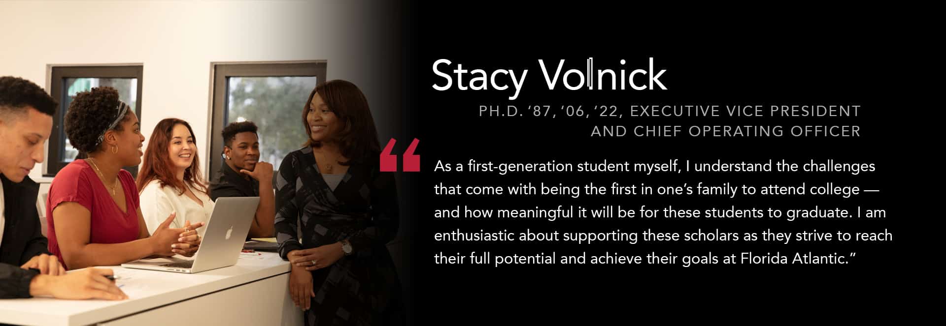 First-generation students gathering.